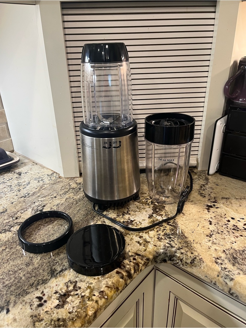 Personal Blender with 24 oz Cup - Stainless Steel & Black